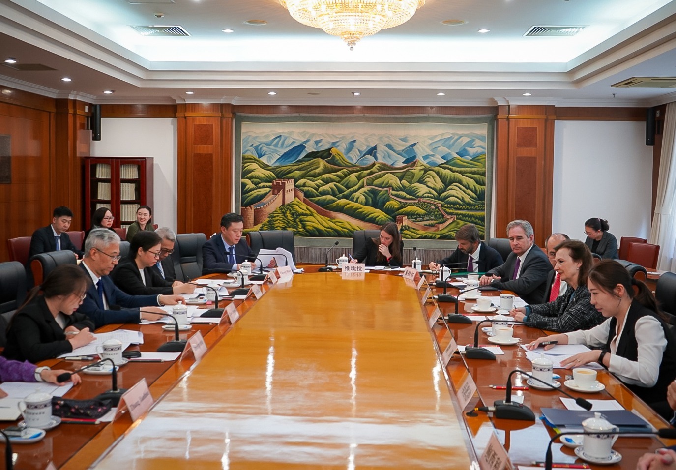 Mondino y el Canciller chino acuerdan potenciar la relaci&oacute;n pol&iacute;tica y comercial