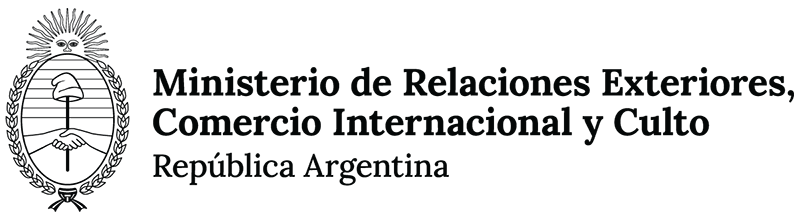 Logo Ministerio de Relaciones Exteriores, Comercio Internacional y Culto. Argentina.