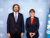 Canciller Cafiero con Rebeca Grynspan_Ginebra