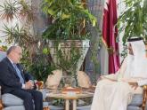 Faurie fue recibido por el Emir de Qatar, Jeque Tamim bin Hamad Al-Thani  (Foto: Gentileza Qatar)