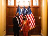 Canciller Cafiero con Nancy Pelosi