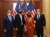Canciller Cafiero con Nancy Pelosi