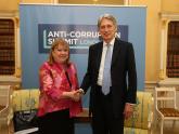 Malcorra met her peer Philip Hammond