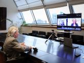 Videconferencia del vicecanciller Tettamanti con la embajadora Lyra Puisyte Bostroem