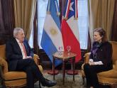Canciller Diana Mondino, y su contraparte chilena, Alberto van Klaveren