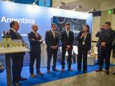 Presentación del sector nuclear argentino en el stand auspiciado por INVAP