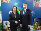 Mondino with the European Union’s Commissioner for Trade, Valdis Dombrovskis