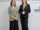 Mondino with the Spanish Secretary of State for Trade, María Amparo López Senovilla