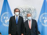 Cafiero y Guterres en la ONU