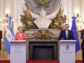 Alberto Fernández recibió a Ursula von der Leyen