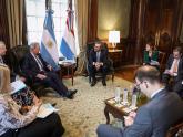 Cafiero junto al ministro de Asuntos Exteriores y Europeos de Luxemburgo, Jean Asselborn