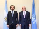 Canciller Cafiero con su par de Palestina