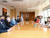Canciller Cafiero con startups