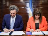 Canciller Santiago Cafiero y Rosario Lufrano_Convenio