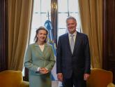 La Canciller Diana Mondino recibió al Secretario General de la OCDE, Mathias Cormann 