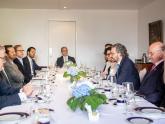 Canciller Cafiero y Secretaria Todesca Bocco en desayuno con empresarios mexicanos, México