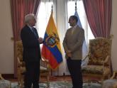 Embajador argentino en Ecuador presentó copia de cartas credenciales al Canciller Holguín