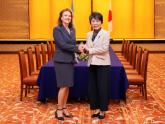 Mondino met with her counterpart, Foreign Minister Yoko Kamikawa