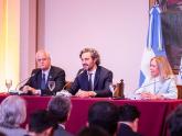 Jorge Taiana, Santiago Cafiero y Celeste Saulo_Cancillería argentina