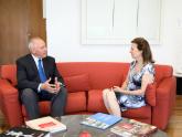 Foreign Minister Diana Mondino received Dr Luis Barcos