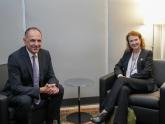 Mondino meeting with her counterpart from the Hellenic Republic, George Gerapetritis