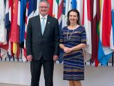 Mondino y el Secretario General de la OCDE, Mathias Cormann