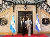 Bukele en Argentina: Mondino y su par salvadoreña firmaron acuerdos en el Palacio San Martín