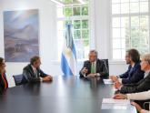 Presidente Alberto Fernández, Canciller Cafiero y Rafael Grossi