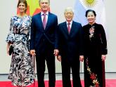 Los presidentes Mauricio Macri y Nguyen Phu Trong acordaron hoy seguir avanzando hacia una asociación integral 