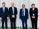 Secretario Guillermo Carmona y Ministro Consejero Joyker Nayeck, Encargado de Negocios de la República de Mauricio ante la ONU