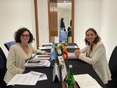 Secretaria Cecilia Todesca Bocco y ministra de Industria, Comercio y Turismo de España María Reyes Marotto Illera
