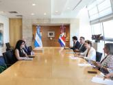 Mondino se reunió con la Embajadora de la República de Costa Rica, Ginette Campos Rojas
