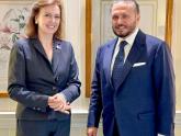 Canciller Diana Mondino y Dr. Anwar Gargash, asesor principal de RREE del Presidente de los Emiratos Árabes Unidos
