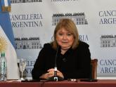 Malcorra held a press conference today at the Palacio San Martin