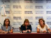 Malcorra, joined by the Undersecretary for the Malvinas Islands and the South Atlantic, María Teresa Kralikas, and the coordinator of the National Commission on the Outer Limit of the Continental Shelf (COPLA), Frida Armas