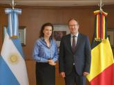 Mondino held a working meeting with the Ambassador of the Kingdom of Belgium to the Argentine Republic, Karl Dhaene