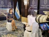 Mondino gave interviews to chinese media