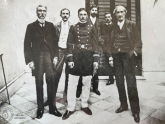 Foto 1. José Evaristo Uriburu, Emilio Mitre, Jose María Sobral, Luis Drago Mitre, José María Urien y Bartolomé Mitre (izq a der)