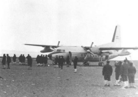 Aterrizaje inaugural de la Base Marambio el 29 de octubre de 1969