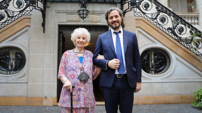Estela de Carlotto y Santiago Cafiero