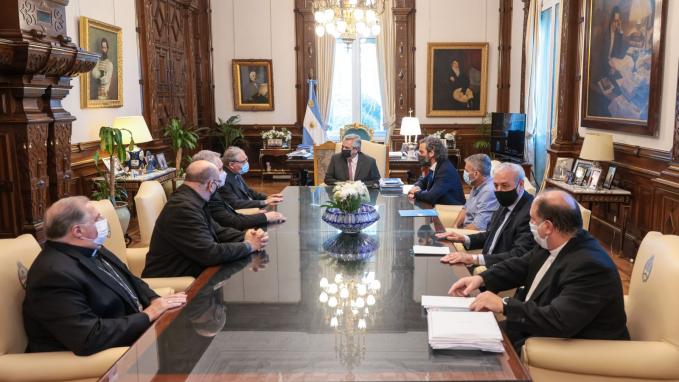 Presidente Alberto Fernández con la Conferencia Episcopal Argentina