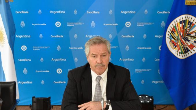 Canciller Solá en la OEA
