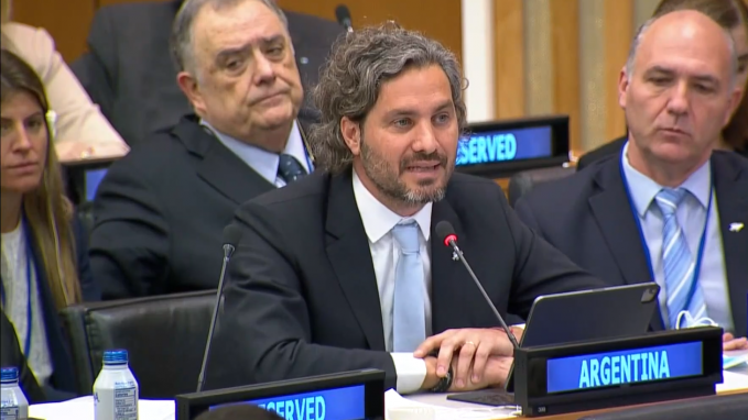 Canciller Santiago Cafiero en la ONU