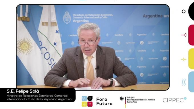 Canciller Felipe Solá y Heiko Maas