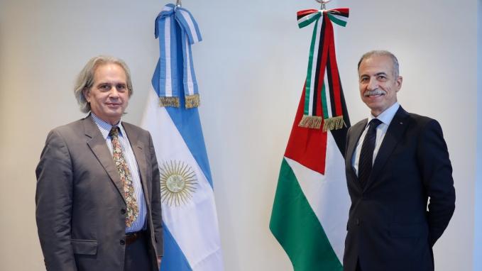 El vicecanciller Tettamanti y el embajador Abdel Wahed