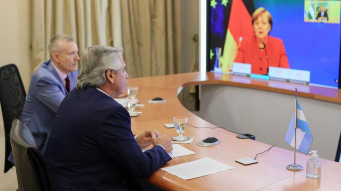 Alberto Fernández_Reunión con Angela Merkel