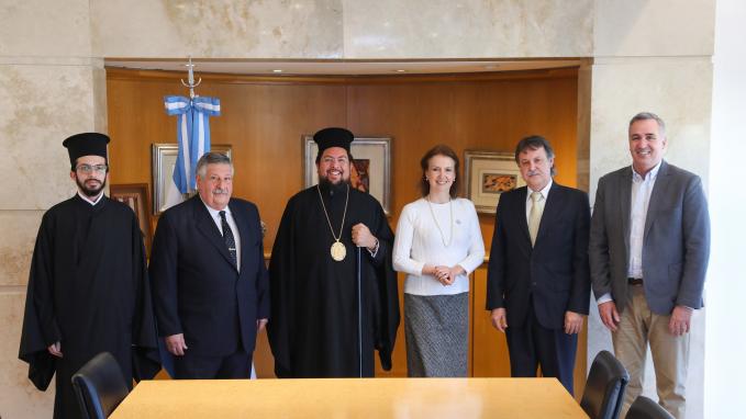 Reunión de la Canciller Mondino con Su Eminencia Iosif de Buenos Aires 