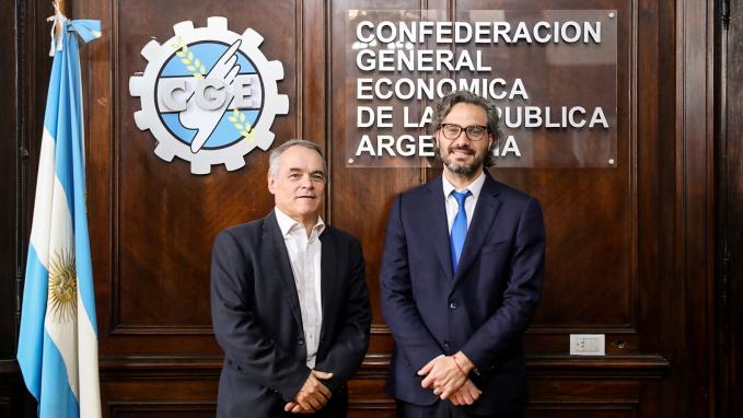 Canciller Cafiero se reunió con la CGERA para comercializar más productos argentinos hacia Brasil