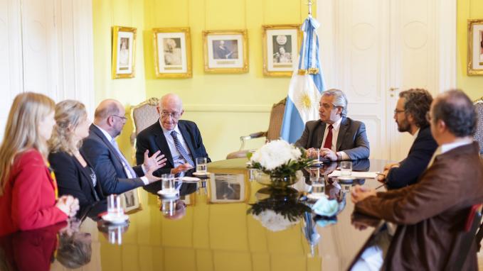 El presidente Alberto Fernández se reunió con Martin Schulz, titular de la Fundación Friedrich Ebert