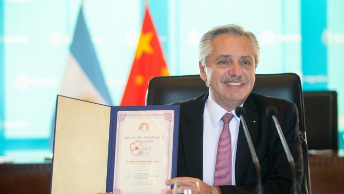El Presidente Alberto Fernández en China